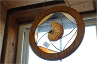 Nautical Stained Glass w/Nautilus Shell
