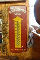 Royal Crown Cola Metal Thermometer Works