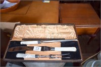 Mother of Pearl & Steling Carving Set
