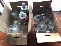 Large Box Lot of MIsc. Glassware