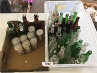 Large Lot of Vintage Soda Bottles & Cans