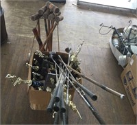 Lot of Misc. Trophies, Croquet Mallets & Golf Club