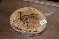 Painted Duck Scene on Wood (Cremoble)