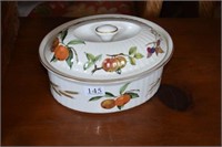 England Fine Oven China Covered Casserole
