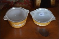 2 Pyrex Covered Casserole Dishes