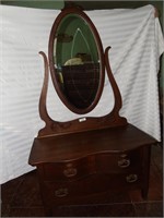 Oak Swing Mirror Dresser