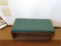 Upholstered bench seat.