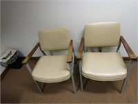 (2)Tan office chairs.
