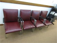 (4)Burgundy office chairs.