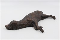 Original Greg Todd Bronze Tired Dog Sculpture