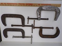 4 LARGE C CLAMPS