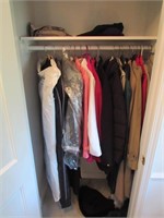 all coats & contents of closet