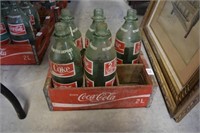 (5) 2 Liter Bottles Coke Bottles & Crate