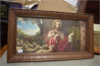 3 pcs Artwork One is a picture of Jesus with Sheep