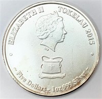 2015 Silver 1OZ $5 coin