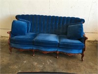 Beautiful Blue Antique Sofa