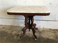 Antique Marble Top Side Table