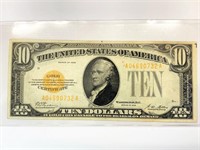 1928 $10 bill Gold Certificate