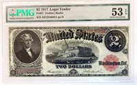 1917 $2 bill grade 53