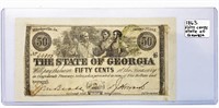 1863 Georgia 50 cent bill