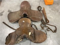 2 Leather Saddles