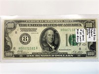 1928 $100 bill LOW SERIAL NUMBER