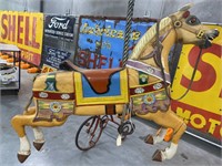 Superb 1930s Carousel Side Show Timber Horse