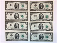 1976 Consecutive $2 bills
