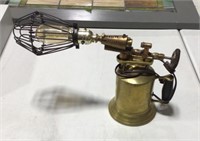 antique torch turned edison lamp