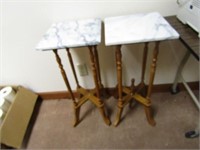 (2)Marble top tables.
