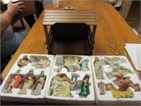 Ceramic nativity w/manger. New.