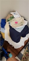 Estate Lot: Box of Assorted Linens and bedding