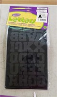 3- packs black iron-on letters