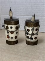 2X Oriental Bone Snuff Bottles