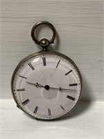Antique Open Face Key Wind Pocket Watch housed in