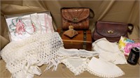 Leather Bags & Needle Work Items