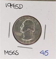 1945D Washington Quarter MS65