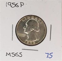 1956P Washington Quaurter MS65