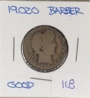 1902O  Barber Quarter Good