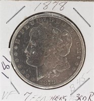 1878 Morgan Silver Dollar w/7 feathers