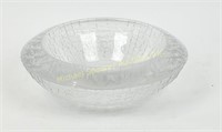 VINTAGE SIGNED ORREFORS CRYSTAL DISCUS BOWL