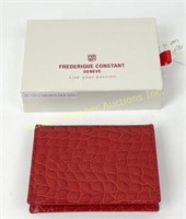 FREDERIQUE CONSTANT GENEVE RED LEATHER WALLET