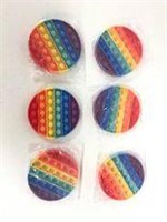 6 PIECES 5''X5'' PUSH POP EDIBLE SENSORY FIDGET