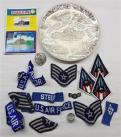 Starved Rock Plate, Puzzle, & Military Patches