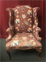 Ladies wing back chair with cabriole legs with