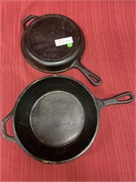 Red stone iron skillet with lid