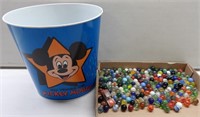 Mickey Mouse Metal Can & Marbles