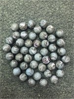 47 25mm grey swirl marbles