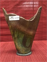 Art pottery irregular shapes vase 13.5”