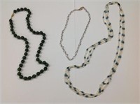 3pc Necklaces; 1 fresh water pearl w/ gold beads